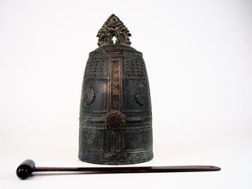 Altaarschel - Brons, Japanse bronzen tempelbell met