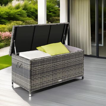 Wicker opbergbox Kiruna met kunststof gaas, Verzenden, Nieuw
