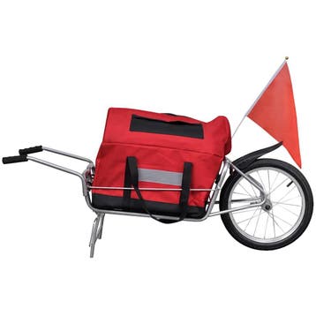 vidaXL Fietstransporttrailer met 1 wiel en opbergtas, Verzenden, Nieuw