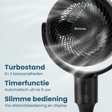 2dekans | Auronic Statiefventilator - Staande Ventilator -, Witgoed en Apparatuur, Ophalen of Verzenden, Zo goed als nieuw