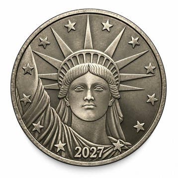 Verenigde Staten. 2027 1 oz Titanium Statue of Liberty Round
