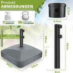 Parasolvoet - Verrijdbaar - Vulbaar - Met wieltjes - Antraci, Tuin en Terras, Verzenden, Zo goed als nieuw