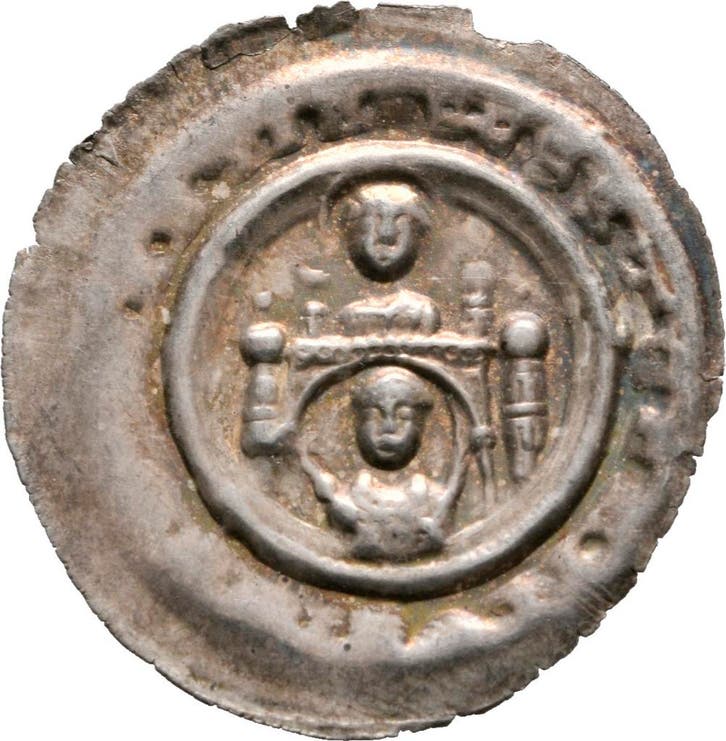 Brakteat Halberstadt Bistum: Gero von Schochwitz, 1160-1177:, Postzegels en Munten, Munten | Europa | Niet-Euromunten, Verzenden