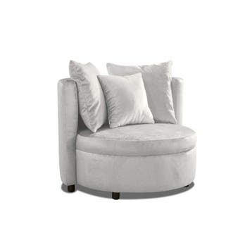 Fauteuil Lellens - fauteuils - Zilver, Nieuw, Stof