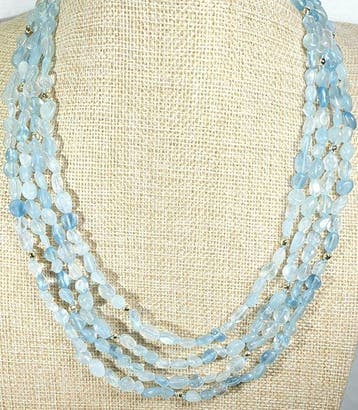 Aguamarina NATURAL - Hemelse Vrede - Sluiting Zilver 925,