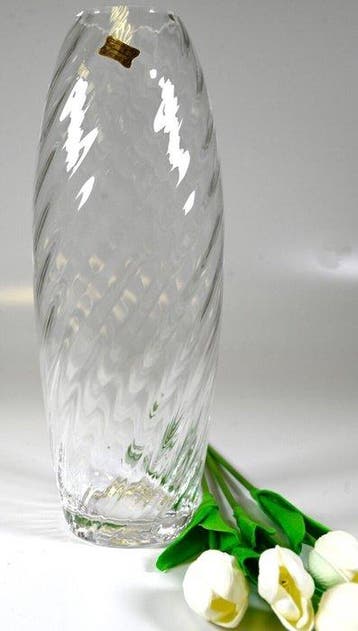 Egermann - Vaas - Kristal - Transparante vaas kristal, Antiek en Kunst, Antiek | Glas en Kristal