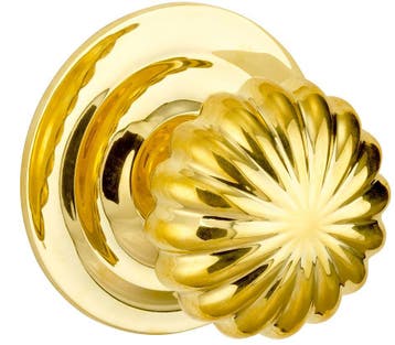 Voordeurknop Nouveau 125mm messing ongelakt, Doe-het-zelf en Verbouw, Deuren en Horren, Verzenden, Nieuw