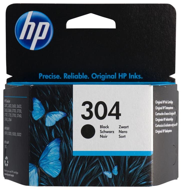 HP Cartridge HP 304 zwart, Diversen, Agenda's, Nieuw, Verzenden