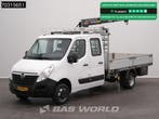 Opel Movano 145PK Kraanwagen Hiab T-CLX 023-3 Dubbel Cabine, Stof, Gebruikt, Euro 6, Wit