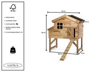 Houten Kippenhok JASPER - VOLDUX, Verzenden, Nieuw
