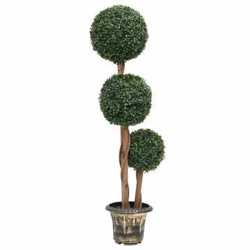 vidaXL Kunstplant met pot buxus bolvorming 119 cm groen, Huis en Inrichting, Verzenden, Nieuw
