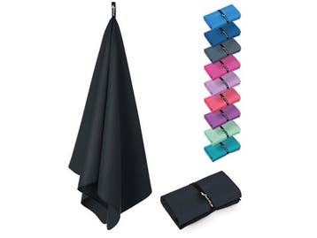 Veiling - Fit-Flip Microvezel handdoek 100x50cm, Onyx Black, Nieuw