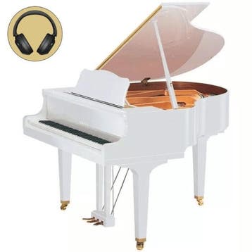 Yamaha GB1 K SC3 PWH messing silent vleugel (wit hoogglans), Nieuw, Wit, Vleugel