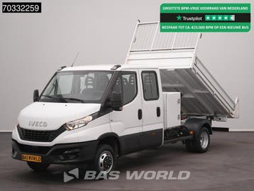 Iveco Daily 35C16 3.0L Dubbel Cabinbe Navi Kipper Airco Crui, Stof, Gebruikt, Euro 6, Iveco