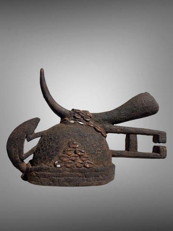 Cimier met hoorns - Minianka - Mali