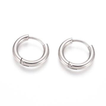 2 x Tarnish Resistant 202 RVS Creolen – hypoallergene oor., Ophalen of Verzenden, Nieuw, Kraal