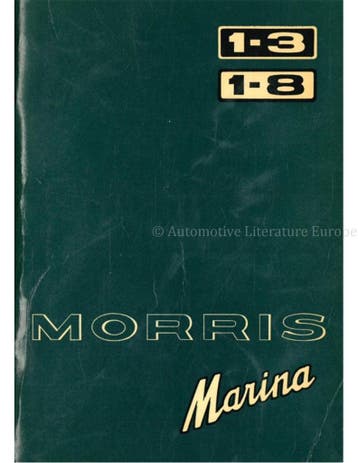 1974 MORRIS MARINA 1.3 | 1.8 INSTRUCTIEBOEKJE NEDERLANDS