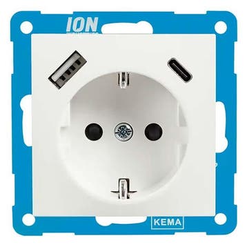 Stopcontact met USB | ION Industries | E1, Verzenden, Nieuw