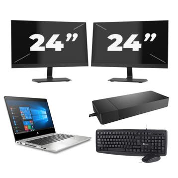 HP ProBook 430 G7 -   i3-10e 8GB  - 256GB  + 2x 24 inch, Computers en Software, Qwerty, Verzenden, 8 GB, 13 inch