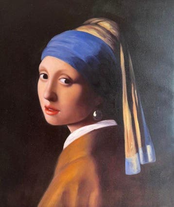 Oreste Panzarella (XX-XXI), da Jan Vermeer - La ragazza con