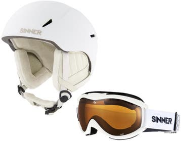 SINNER Combi-Pack (Skihelm Crest+ Goggle Toxic) Maat S -, Ophalen of Verzenden, Zo goed als nieuw, SINNER
