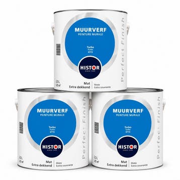 Histor Mat muurverf – Vuurpijl Knipholia 6781 – SET van 3 b, 5 tot 10 liter, Verzenden, Nieuw, Lak