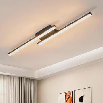 Moderne LED Plafondlamp Zwart Kristal 61.5cm - Warm Wit 3000, Verzenden, Nieuw