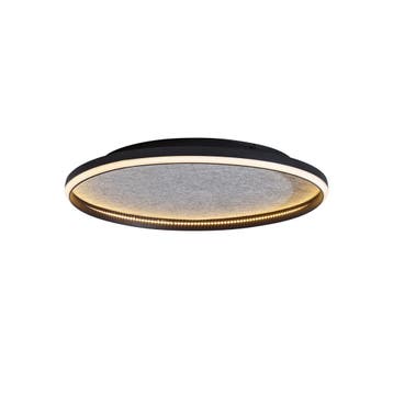 Design plafondlamp zwart met vilt incl. LED 3-staps dimbaar, Verzenden, Nieuw, Kunststof