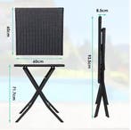 Opvouwbare Bistroset 3-delig Rattan Tafel 2 Stoelen Balkon, Caravans en Kamperen, Verzenden, Nieuw