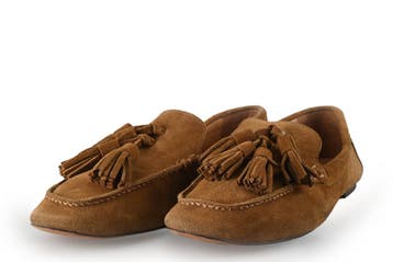 Linea Zeta Instappers in maat 39 Cognac, Overige kleuren, Verzenden, Instappers, Zo goed als nieuw