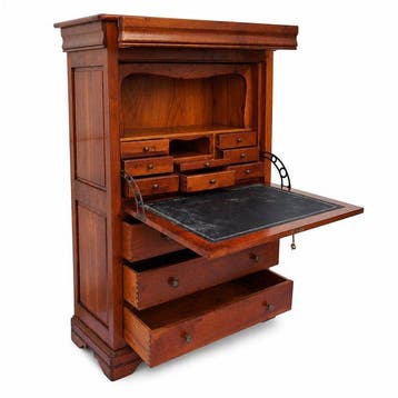 Louis Philippe cherrywood secrétaire à abattant - Secrétaire