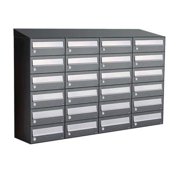 Brievenbusunit Hive set wand 4-breed, 6-hoog - antraciet, Verzenden, Nieuw