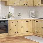 vidaXL Kast SKI HoningBruin 60 x 46 x 81,5 cm Massief, Verzenden, Nieuw, Bruin