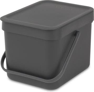 Brabantia Sort & Go Prullenbak - 6 l - Grey, Verzenden, Nieuw