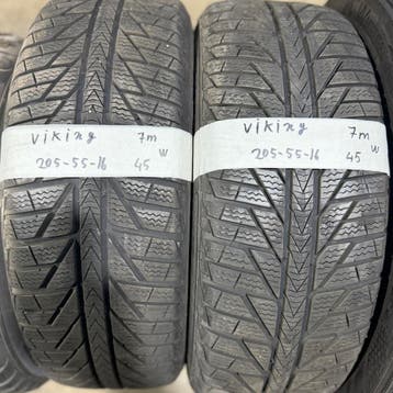 2x 205-55-16 Viking Winter 2x 7mm €45 Per Band 205 55 16, Ophalen, Gebruikt, 16 inch, Band(en)