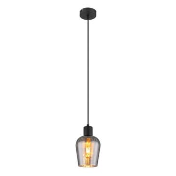 Hanglamp RYAN 13.5 cm 1-lichts Zwart, Smoked, Ophalen of Verzenden, Nieuw, Metaal, E27 (groot)