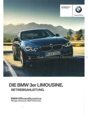 2015 BMW 3 SERIE SEDAN INSTRUCTIEBOEKJE DUITS