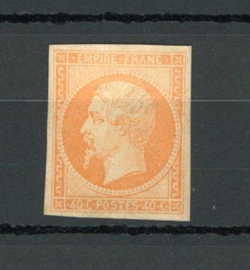 Frankrijk 1853 - Waarde: 3900€, Napoléon 40cts oranje -, Gestempeld