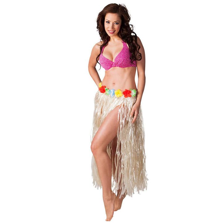 Hawaii rok blank 80cm, Kleding | Dames, Carnavalskleding en Feestkleding, Nieuw, Ophalen of Verzenden