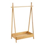 [en.casa] Kledingrek Sola 126x73x42 cm bamboe houtkleurig, Verzenden, Nieuw