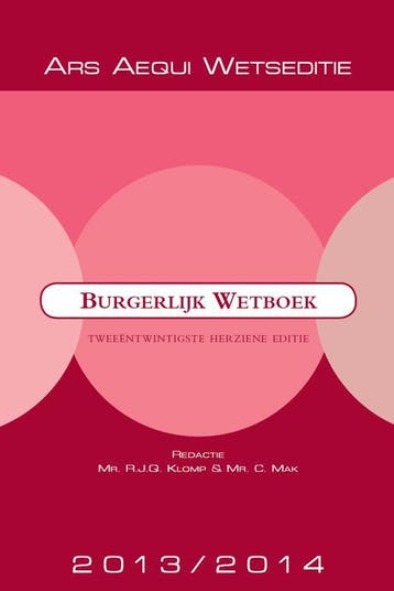 Burgerlijk wetboek 20132014 9789069168708, Zo goed als nieuw
