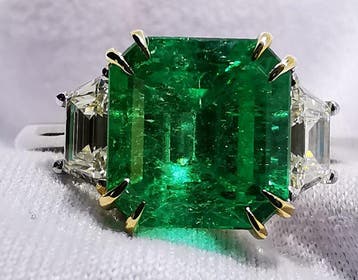 Ring - 18 karaat Witgoud, Geel goud, Colombia F1 2,81ct IGE, Sieraden, Tassen en Uiterlijk, Ringen, Nieuw
