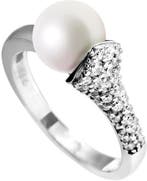 Diamonfire - Zilveren ring met parel Maat 19.5 - Parel, Verzenden, Nieuw