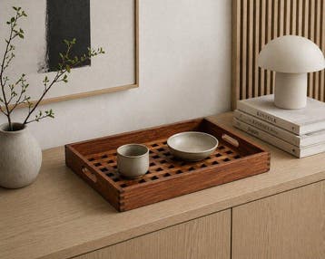 Trip Trap - Presenteerblad - Teak, Antiek en Kunst
