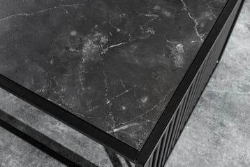 Design salontafel ARCHITECTURE 100cm zwart marmer rookglas, Ophalen of Verzenden, Nieuw