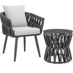 Set Lugano in touwdesign, aluminium frame, schroefpoten - pe, Verzenden, Nieuw