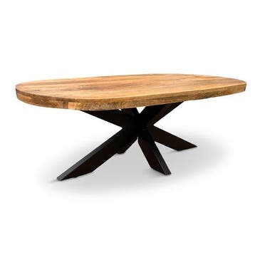 Salontafel Deens Ovaal Björn 120x70cm Mango Naturel, Ophalen of Verzenden, Nieuw
