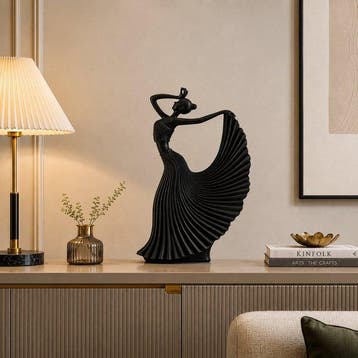 sculptuur, Elegant Dancing Woman Sculpture Modern Abstract