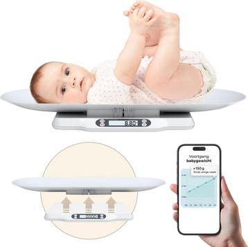 Gatson Babyweegschaal met App - Tot 30kg - Inclusief, Ophalen of Verzenden, Zo goed als nieuw