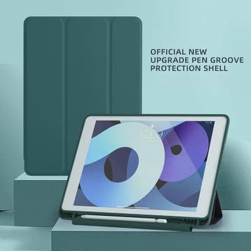 Hoes met Pennensleuf & Stand voor iPad 5 t/m 11e Gen, Air, P, Computers en Software, Apple iPads, Verzenden, Nieuw